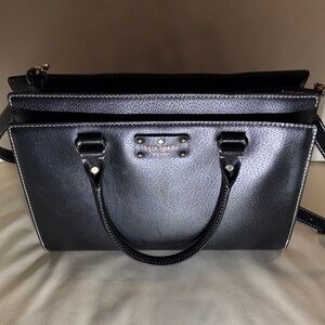 Kate Spade Shiny Black Leather Tote Bag